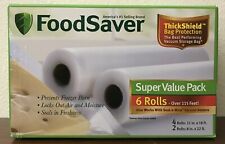6 Rolls New FoodSaver Super Value Pack Roll BAG for FOOD SEALER SAVER NEW SEALED