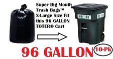96 Gallon Trash Bags for Roll Carts Super Big Mouth Bags® FREE SHIPPING 3-MIL