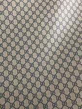 Navy Classic GG Vinyl Leather Fabric For Custom Shoes, Bags And Other Items