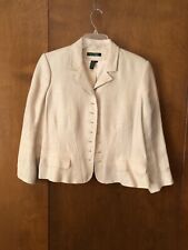 NWOT Ralph Lauren 100% Linen Pink Jacket Size 14 Fully Lined Quality