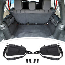 2x Rear Trunk Storage Bag Pockets Organizer Fit For Jeep Wrangler JK JL 4-Door