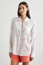 Brand New Rails Charli Shirt - Hibiscus Embroidery $178