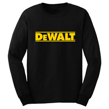 New black DeWalt tools long sleeve t-shirt contractor construction tools tee