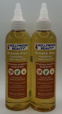 2PK Hollywood Beauty Growth Plus Hydrating/Anti-frizz Oil ~ 4 OZ EA ~ FAST SHIP