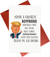Trump Boyfriend Card,Funny Birthday Anniversary or Valentines Day Gift Cards