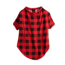 Red Buffalo Plaid Dog Shirt for Family Matching Pajamas - Checkered Pet Apparel - Toronto - Canada