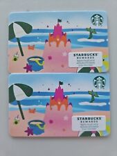 TWO STARBUCKS 2024 SUMMER AT THE BEACH" GIFT CARDS "