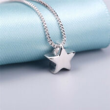 Lovely Star Pendant 925 Silver Necklace Chain Womens Jewellery Gift