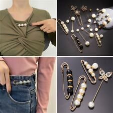 4-6pcs Retro Pearls Clothing Safety Pins Brooches Set Women Jewelry Wholesale