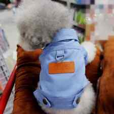 Pet Clothing Dog Spring Denim Coat with D Leash Ring for S M Puppies Pet Costume - Toronto - Canada