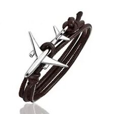 1PC Airplane Charm Bracelet Multilayer Rope Chain Bracelets Unisex Jewelry Gifts