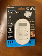 My Touch Smart By Jasco GE 26892 Indoor Simple Plug-In Digital Timer White - Myrtle Beach - US