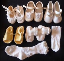 Seven (7) Vintage BABY ITEMS -White Shoes, Yellow Sandals, Etc.