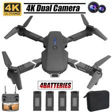 2024 New 4K HD Dual Camera WiFi FPV Foldable Quadcopter RC Drone With 4 Battery