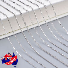 Wholesale Real 925 Sterling Silver Necklace Chains For Pendants Jewelry 16-24""