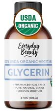 100% Organic Glycerin - USDA Certified - USP Food Grade - Not From Palm Oil -4oz