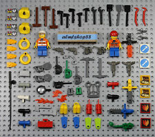 LEGO - 80 pcs Minifigure Tools Lot - Construction Saw Axe Keys Shovel Town City