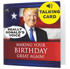 Talking Trump Birthday Card Donald Trump's REAL Voice Cards Funny with Envelope