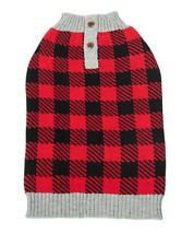 Vibrant Life Dog Pet Clothes Buffalo Plaid Red Black Winter Apparel Sweater Sz M - Toronto - Canada
