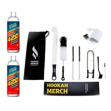 Pipe Cleaning Formula With Hookah Cleaning Kit Cleaner 12 Oz Bottles 2 Pack