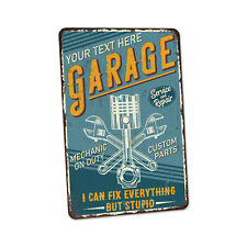 Custom Garage Sign Man Cave Gift for Men Dad Father Metal Sign Auto 108120129003