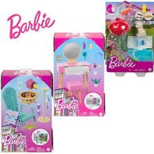 BARBIE FURNITURE PLAYSET ACCESSORIES BBQ / GARDEN SET / MAKE-UP TABLE TOY MATTEL