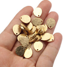 20Pcs Raw Brass Textured Water/Tear Drop Charms Pendant Jewelry Earring Findings