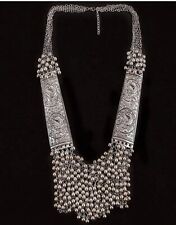 Afghani Bollywood Style Indian Designer Silver Oxidized Boho Jewelry Necklace