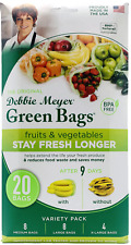 Debbie Meyer Green Bags 20-Pack (8M 8L 4XL) Keeps Fruits Vegetables Flower Fresh