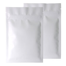 100x Matte White Metallic Foil Mylar Zip Lock Bags 4x6in (Free 2-Day Shipping)