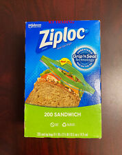 Ziploc Brand ~ Sandwich Food On The Go Bags with Grip 'n Seal Technology 200 Ct