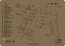 Cerus Gear For Sig Sauer P320 PREMIUM Armorers Cleaning Mat FDE Made in USA