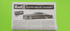 1948 Cadillac Eldorado Foose Design 1/25 Instruction Sheet Model Car Revell