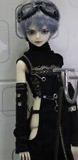 1/6yosd 1/4MSD BJD PUNK Clothes High Collar Vest+Bib Overall+Oversleeve+Goggles