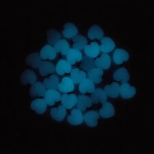 50pcs Natural Blue Luminous Stone Heart Gemstone Beads Pendants Jewelry Making