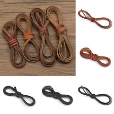 Vintage Cowhide Leather Cord Strip Flat Rope DIY Leather Craft Jewelry Makings