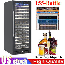 155-Bottle Smart Wine Cooler W/Lock Freestanding Wine Fridge Temperature Control - Seattle - US