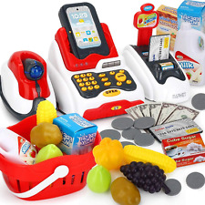 Pretend Play Smart Cash Register Toy, Kids Cashier with Checkout Scanner,Fruit C - Kearny - US