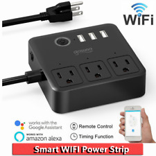 Gosund Smart Power Strip 3USB WIFI APP Control Work With Alexa Google Home Timer - US