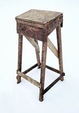 Antique MINIMALIST STOOL STACKED PAPER SEAT PRIMITIVE Task Chair Bauhaus - Toronto - Canada