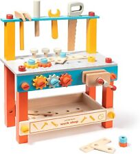 Robud Wooden Toddler Tool Bench Kids Play Tools Set Construction Toy Work Bench