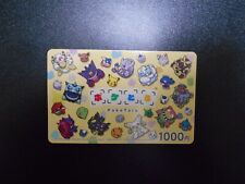 Pokemon Prepaid Gift Card Poke Toru Pikachu Gengar Eevee etc #3701 PLAY