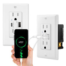 4.2 Amp Type C USB Wall Outlet TR Smart Chip High Speed Charging for iPhone 2PCS - South El Monte - US