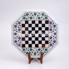 18 Marble Chess Table Top Semi Precious stones pietradura Inlay Art"