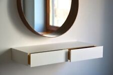 Minimalist white floating dressing table / vanity shelf - Mumbai - India