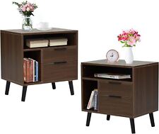 Set of 2 Nightstand End Table Side Table Bedroom Bedside Furniture Shelf Drawer - Mumbai - India