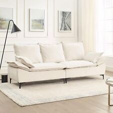 88.5 Comfy Sofa Couch, Sailboat Sofa Dutch Velvet 3-Seater Sofa Living Room - Mumbai - India"