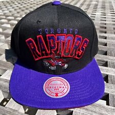 Toronto Raptors Arch Spell Out VTG Vintage NBA Mitchell Ness Snapback Cap Hat