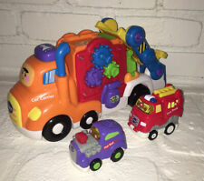 VTech Go! Go! Smart Wheels Deluxe Car Carrier With 2 Cars Fire Truck, Hot Rod - Lomita - US