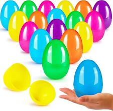 36PCS 3.15 Easter Eggs Empty Easter Eggs Fillable Colorful Bright Plastic - Tempe - US"